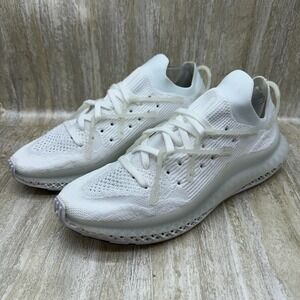 Adidas 4D Fusio Triple White Sneakers Mens 12 Shoes NICE
